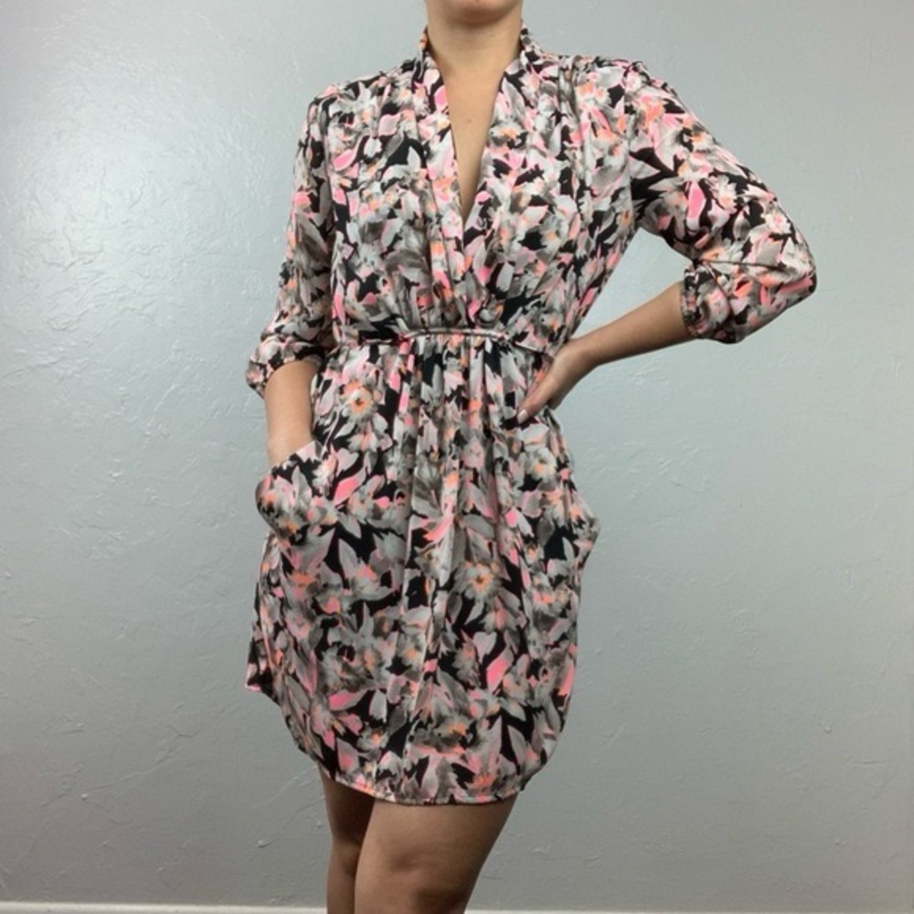 NWT Bar III Floral Print Tunic Dress, Sz L